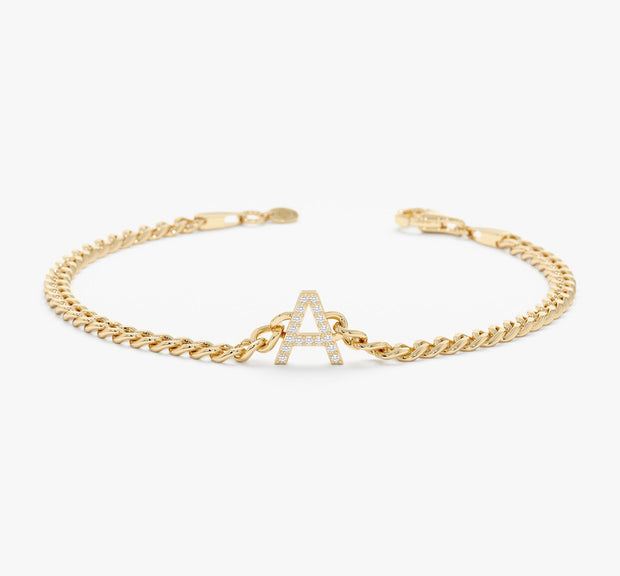 Pulsera inicial cadena cubana