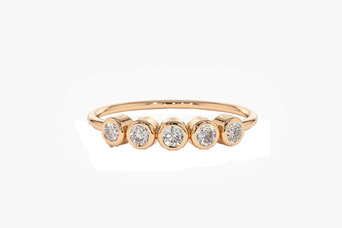 Anillo con 5 piedras Alejandra Makar