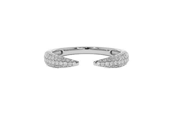 Anillo pave 0.80cts con diamante natural.