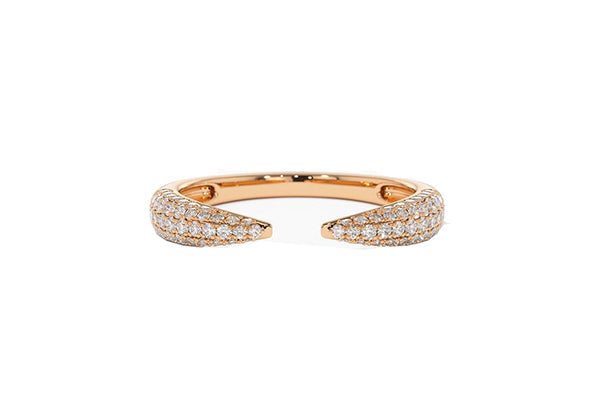 Anillo pave 0.80cts con diamante natural.