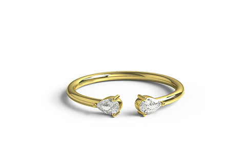 Anillo con dos diamantes