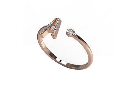 Anillo inicial diamante