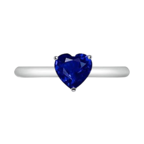 Anillo zafiro corazón