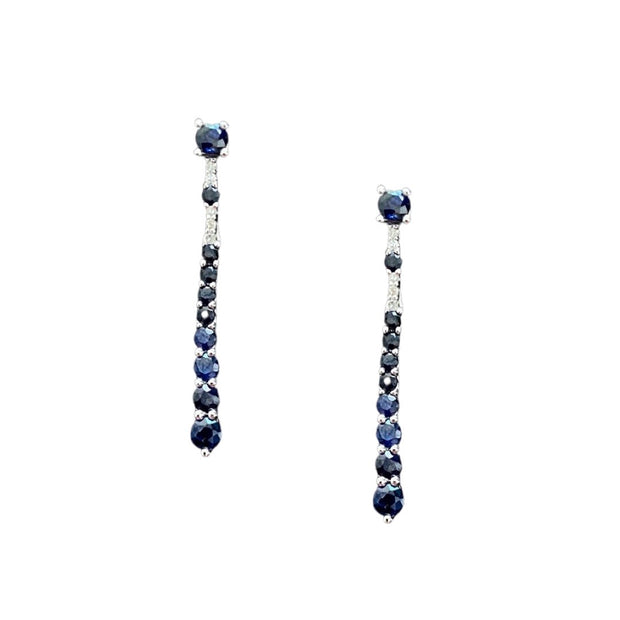 Aretes zafiros y diamantes